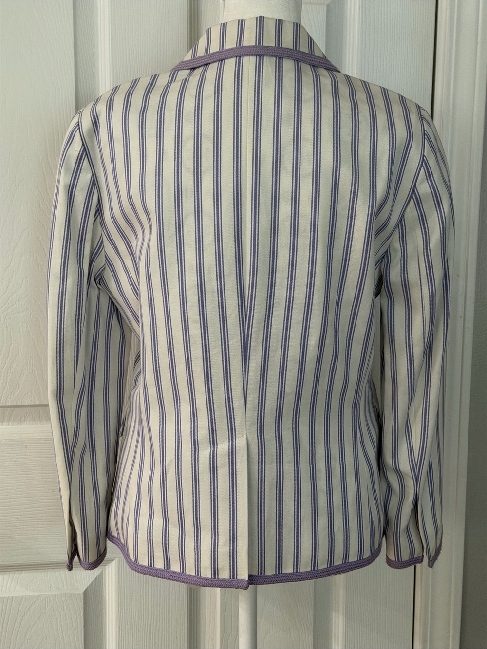 Tory Burch Lavender Striped Blazer - Picture 4 of 10